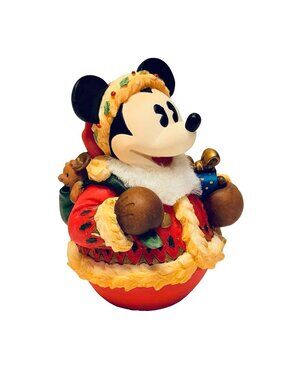Mickey as Roly Poly Santa Disney Enesco 3.5" Figurine with Box 279811